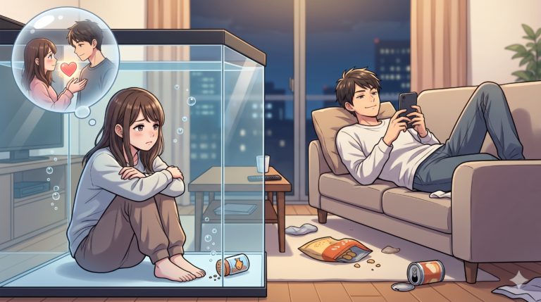 釣った魚に餌をやらない彼氏と孤独を感じる彼女