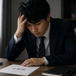 退職願を前に、上司へ退職を伝えられず悩む会社員