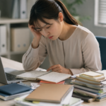 仕事のメモを見返しても必要な情報を選べず悩む若手社員