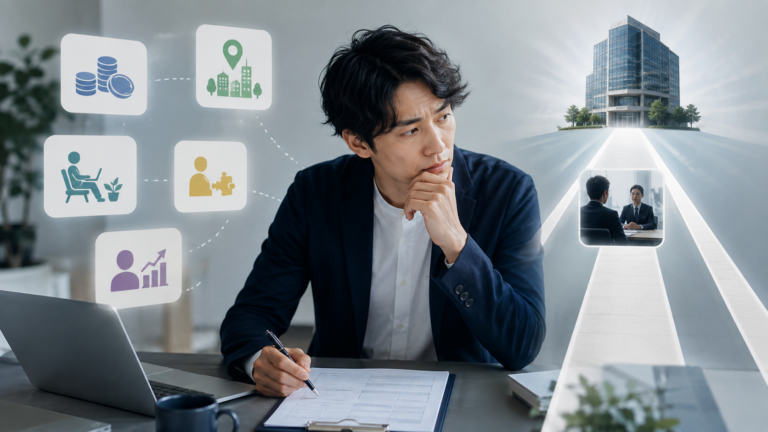 給与・勤務地・働き方などの条件と、企業への志望動機の間で悩む転職希望者